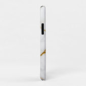 Luxury White Marble Gold Monogram Real Estate Case-Mate iPhone Case (Achterkant/rechts)