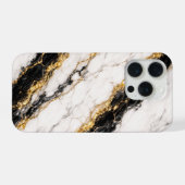 Luxury White Marble Gold Vein Phone Case iPhone Hoesje (Achterkant horizontaal)
