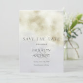 Luxury White Opal Save The Date (Staand voorkant)