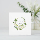 Luxury White Rose Floral Frame  Kaart (Staand voorkant)