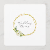 Luxury White Rose Floral Frame  Menu (Voorkant)