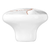 Luxury White Rose Gold Agate Geode Glitter Keramische Knop (Zijkant)