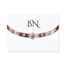 Luxury White Rose Gold met monogram en diamanten