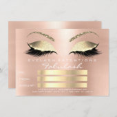 Luxury Wimpers Wit Goud Make-up Certificaat Cadeau (Voorkant / Achterkant)