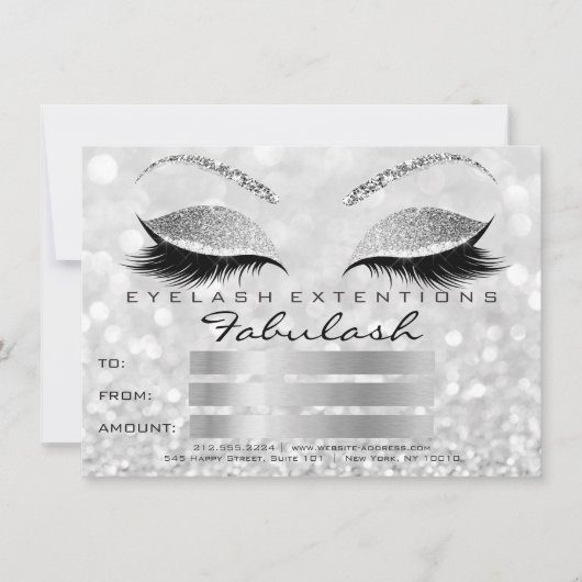 Luxury Wimpers Zilver Grijs Make-up Certificaat Ca (Voorkant)