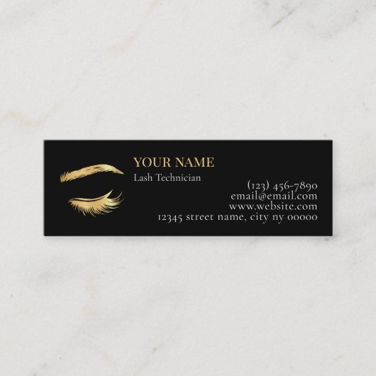 Luxury Wimpertechnicus Dankkaart Klantenkaartje (Voorkant)