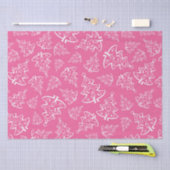 Luxury Winter Pink en witte kerstbomen Tissuepapier (Craft)