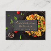 Luxury Wood Dinner Food Bord Design Chef Catering Visitekaartje (Voorkant)