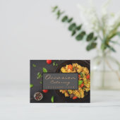 Luxury Wood Dinner Food Bord Design Chef Catering Visitekaartje (Staand voorkant)