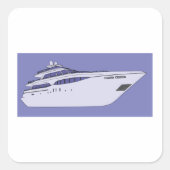 Luxury Yacht Vierkante Sticker (Voorkant)