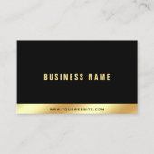 Luxury Your Custom Text Elegant Black And Gold Visitekaartje (Voorkant)