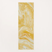Luxury Zen Yellow White Marble (dubbelzijdig) Yogamat (Voorkant)
