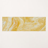 Luxury Zen Yellow White Marble (dubbelzijdig) Yogamat (Voorkant (horizontaal))