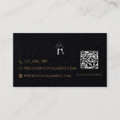 Luxury Zwart & Goud Makelaar  Visitekaartje (Achterkant)