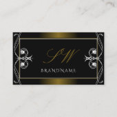 Luxury  zwarte gouden Initialen voor juwelen Visitekaartje (Voorkant)