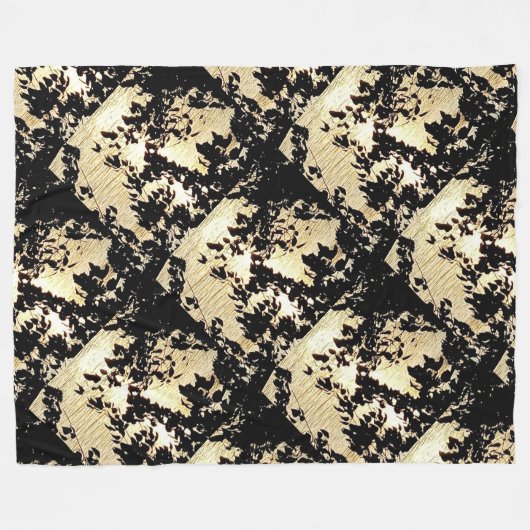 LuxuryLeaves Fleece Deken (Voorkant (Horizontaal))