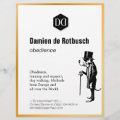 Luxus Fleyer mit Goldrand für Hundeschulen Flyer (Achterkant)