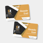 Luxus vastgoed zwart & goud makelaar badge (Voor- en achterkant)
