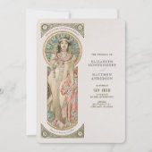 Luxus Wedding Kaart Art Nouveau door Mucha (Voorkant)