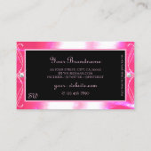 Luxuy Black Pink Sparkle Jewels Ornamenten Initial Visitekaartje (Achterkant)
