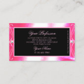 Luxuy Black Pink Sparkle Jewels  Ornamenten Visitekaartje (Achterkant)