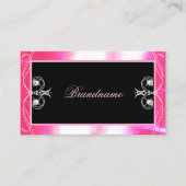 Luxuy Black Pink Sparkle Jewels  Ornamenten Visitekaartje (Voorkant)