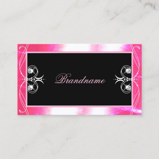 Luxuy Black Pink Sparkle Jewels  Ornamenten Visitekaartje (Voorkant)