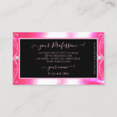 Luxuy Black Pink Sparkle Jewels Ornamenten Voeg Lo Visitekaartje (Achterkant)