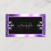 Luxuy  zwarte Paarse sparkle-juwelen Initialen Visitekaartje (Voorkant)