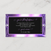 Luxuy  zwarte Paarse sparkle-juwelen met Logo Visitekaartje (Achterkant)
