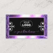 Luxuy  zwarte Paarse sparkle-juwelen met Logo Visitekaartje (Voorkant)