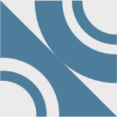 Luza geometrische moderne keramische tegel - blauw sticker (Voorkant)