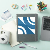 Luza geometrische moderne keramische tegel - blauw sticker (iPad Cover)