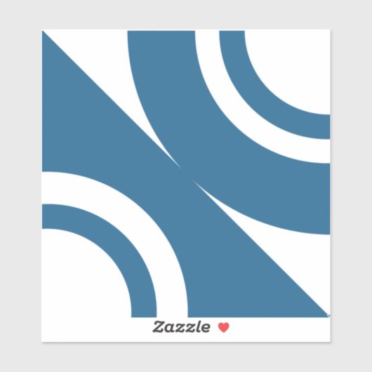 Luza geometrische moderne keramische tegel - blauw sticker (Vel)
