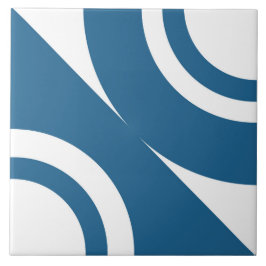 Luza geometrische moderne keramische tegel - blauw tegeltje