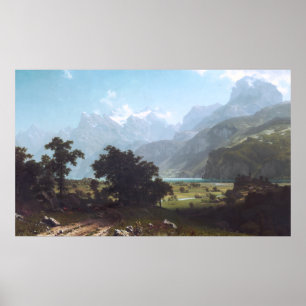 Luzermeer door Albert Bierstadt Poster