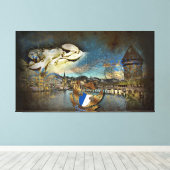 LUZERN  Grunge - Canvas Afdruk (Insitu (Houten vloer))