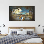 LUZERN  Grunge - Canvas Afdruk (Insitu (Slaapkamer))