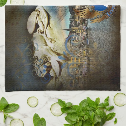 LUZERN Grunge - Keukendoek Theedoek (Gevouwen)