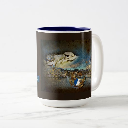 LUZERN  Grunge - Koffie-, thee- Mok (Voorkant rechts)