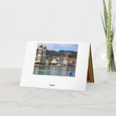Luzern, jezuïetenkerk en rivier feestdagen kaart (Achterkant)