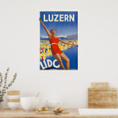 Luzern Kunst Zwitserland Reisposter Strandprint Poster (Keuken)