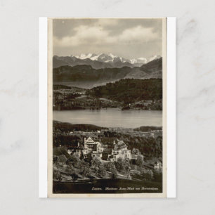 Luzern Kurhaus Sonn Matt Vintage Alpen Gezicht Briefkaart