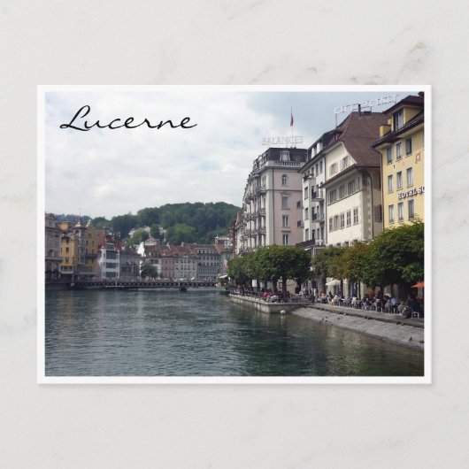 Luzern Reuss Briefkaart (Voorkant)