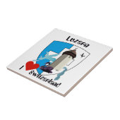 Luzern Schweiz Fliese Tegeltje (Zijkant)