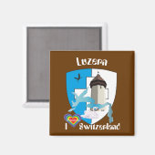 Luzern Schweiz Magnet (Voorkant / Achterkant)