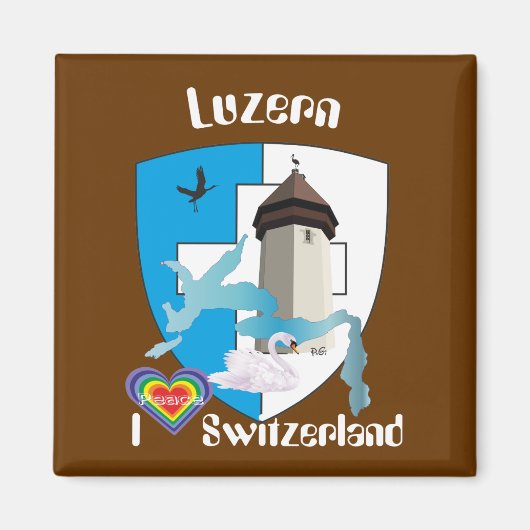 Luzern Schweiz Magnet (Voorkant)