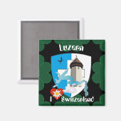 Luzern Schweiz Magnet (Voorkant / Achterkant)
