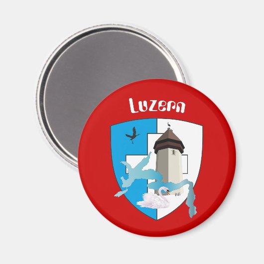 Luzern Schweiz Magnet (Voorkant / Achterkant)