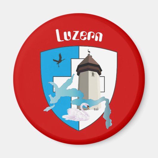 Luzern Schweiz Magnet (Voorkant)
